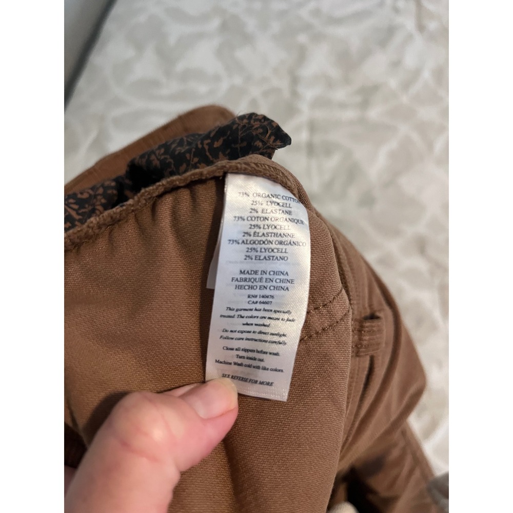 Faherty "stretch cord" Brown Organic Cotton Wide Leg Corduroy Pants Size 32 - Picture 5 of 12